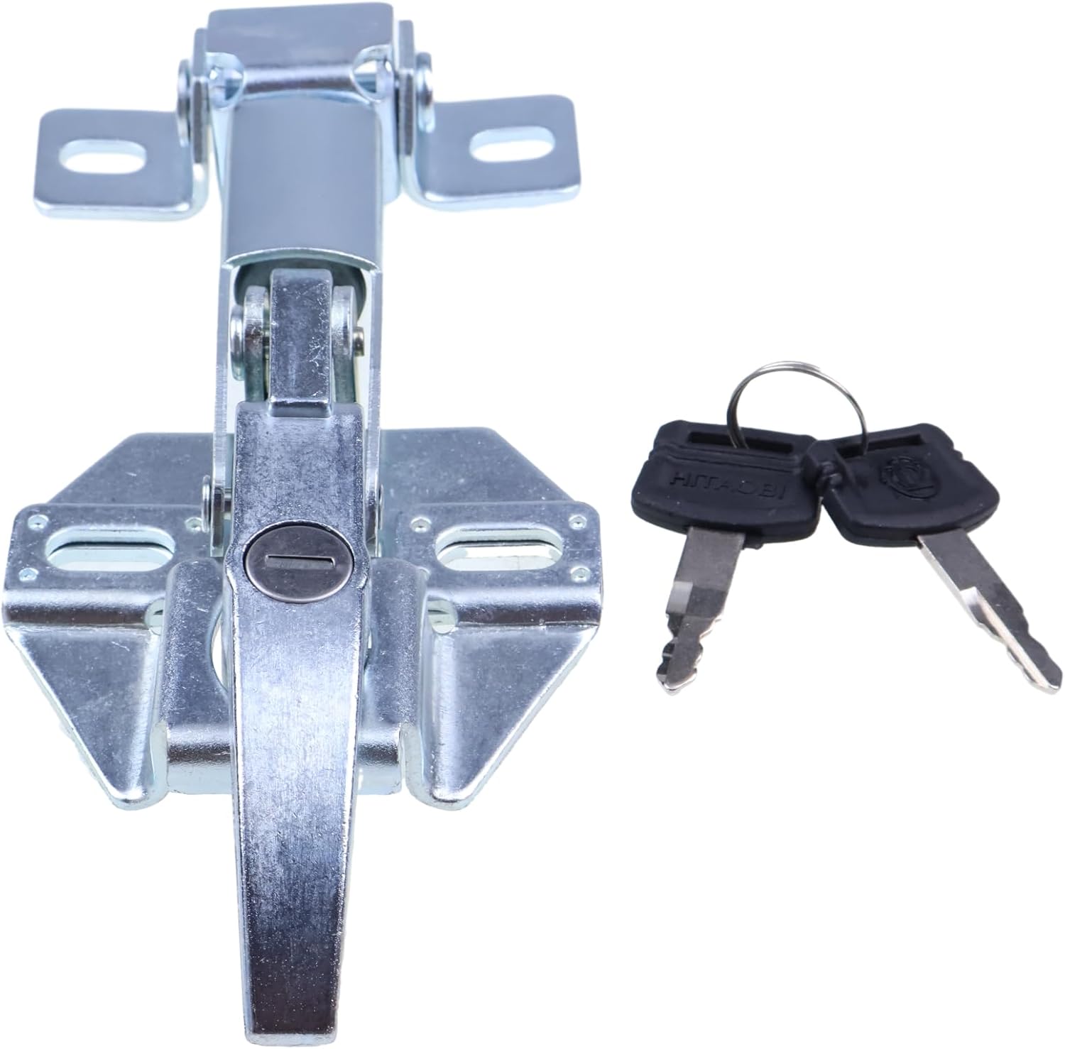 Solarhome Catch Engien Cover Hood Lock with 2 Keys 4361455 4377519 4429044 Compatible with John Deere 180 210 290D 160LC 290GLC 300GLC Hitachi IZX200 EX200-5 ZAX200 EX120-5 EX100-5 EX130H EX130K