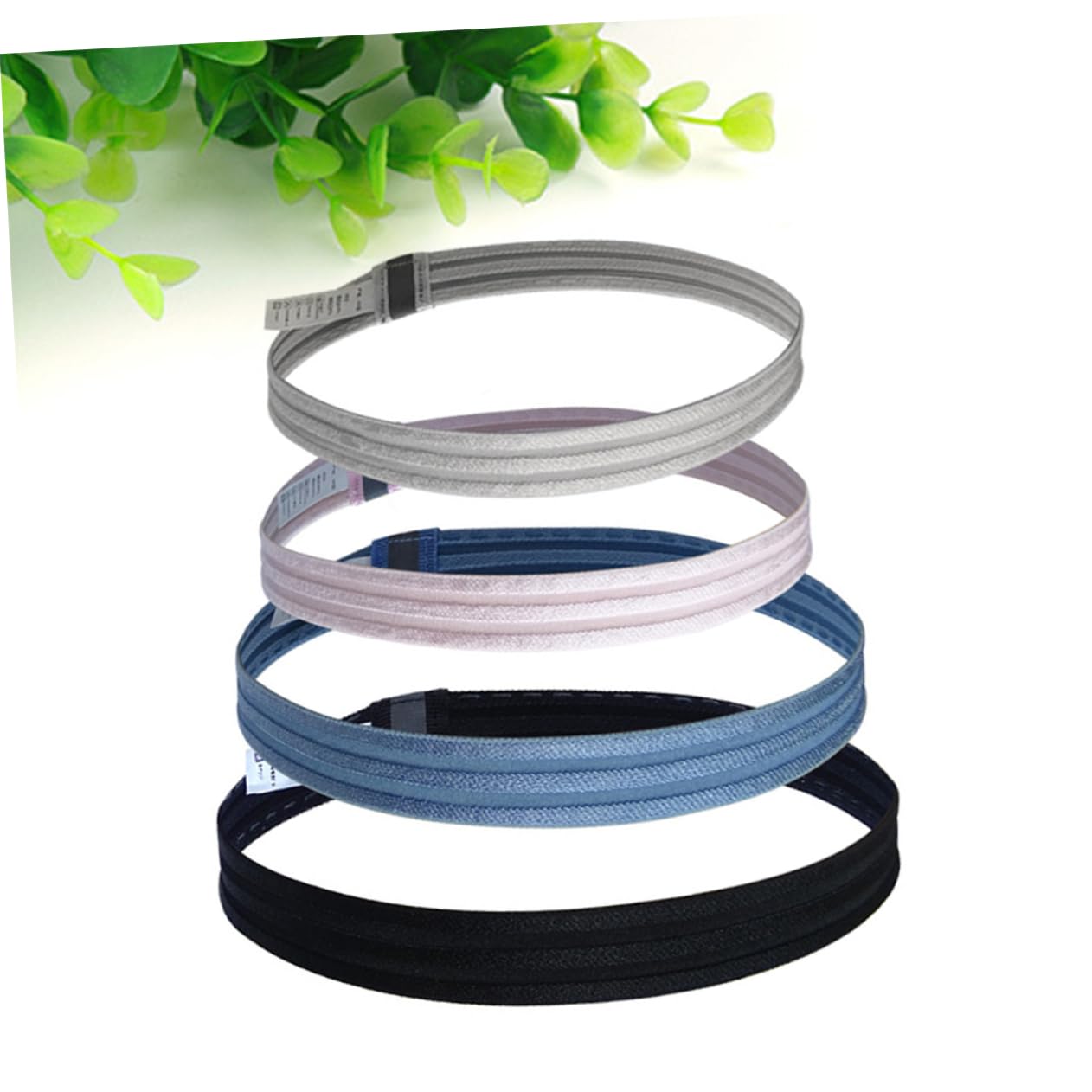 INOOMP 2 Set - Fascia Per Riflettente Sportiva Per Allenamento Non Fascia Per Yoga E Corsa Per Uomo E Donna in Poliestere Per Il Massimo Comfort 3 Pezzi*2