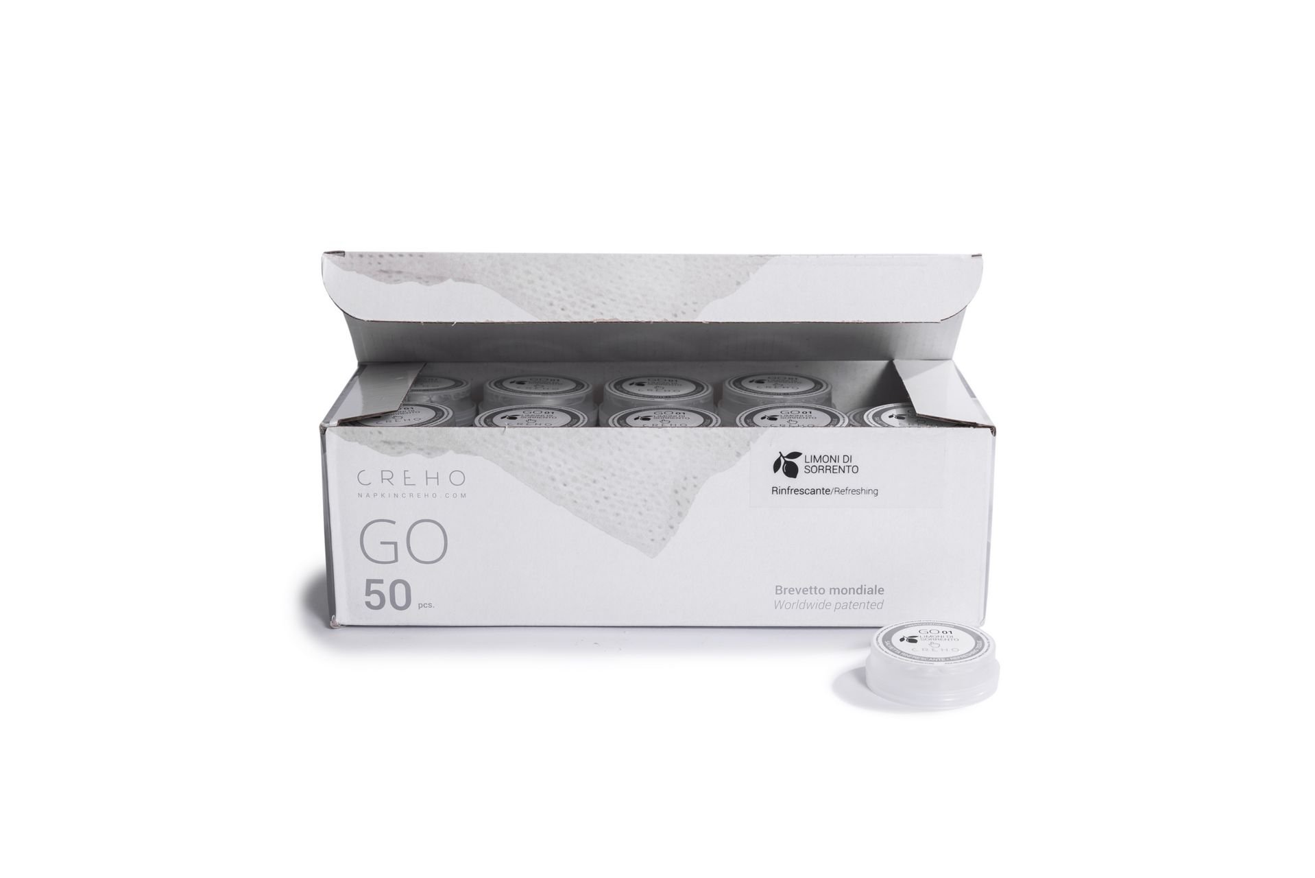 NapkinPocket Size Plastic Free Wet Wipes Capsule with Lemon Fragrance, Suitable for Sensitive Skin Go, Pack of 50