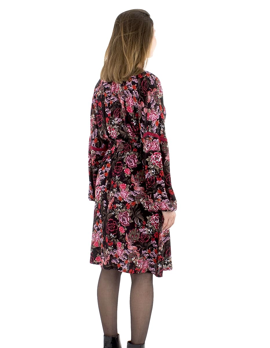 Coline - Robe Courte imprimé Floral col Cache Coeur