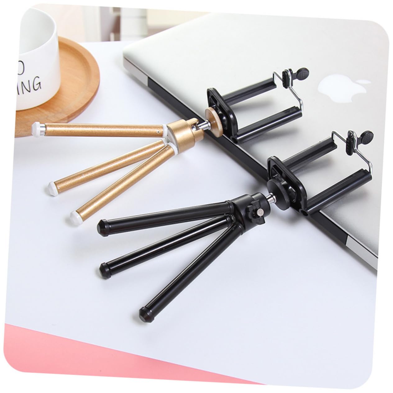 Lurrose Retractable Mini Tripod Stand for Smartphones and Small Cameras Compact Section Design for Stable Desktop Photography and