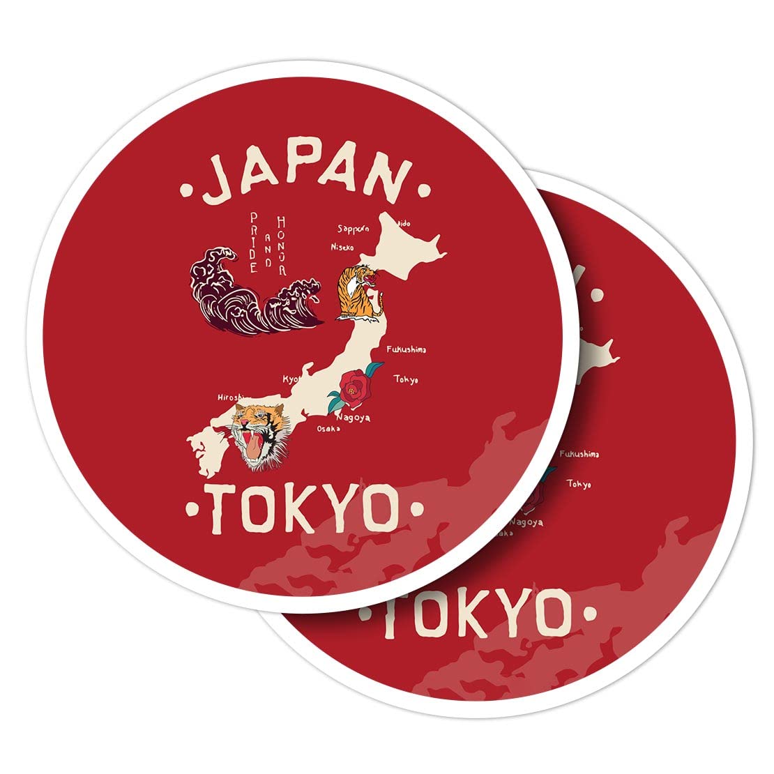 GIAPPONE TOKYO Bandiera Adesivo Per Auto Paraurti A Prova di Acqua