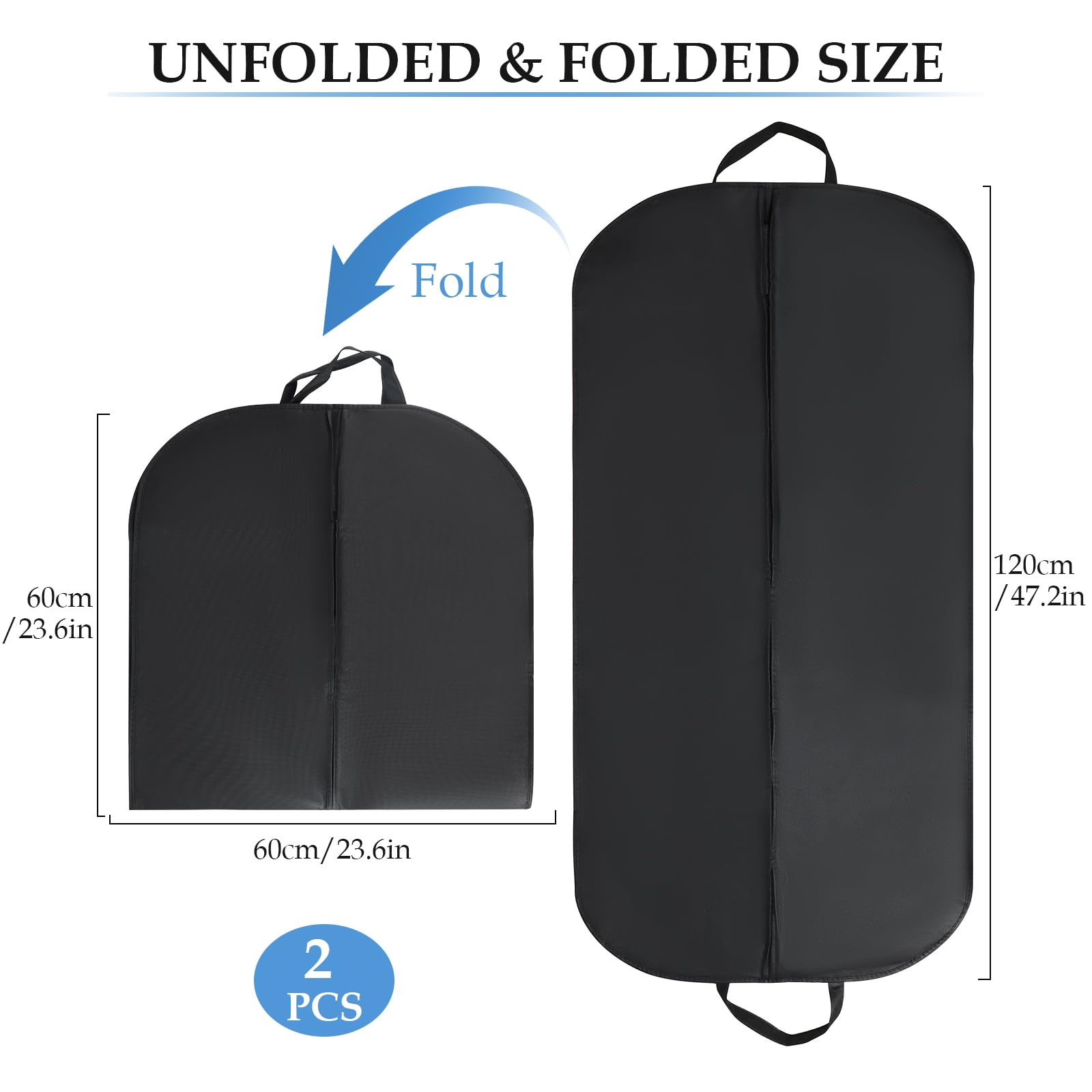 LURNODY 2 Pièces Housses De Vêtements 23 * 50 Pouces/23 * 42