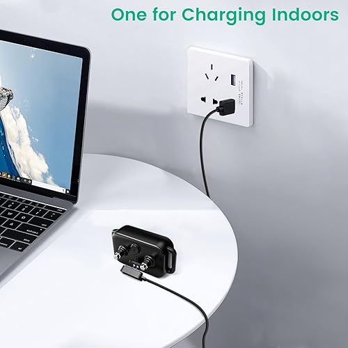 Miniatura 3 de YEAOI Paquete de 2 cargadores magnéticos para collar de ladrido de perro DINJOO, cable de carga USB, color negro