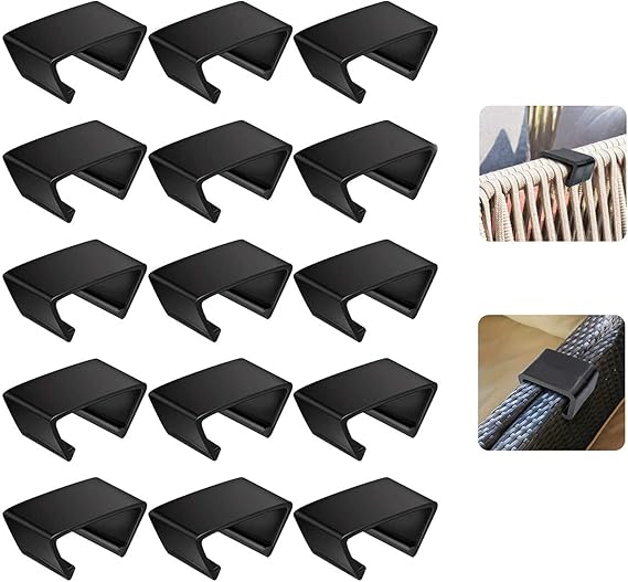 MEISO Outdoor Patio Wicker Furniture Clips 15 Pcs Sectional Sofa Rattan