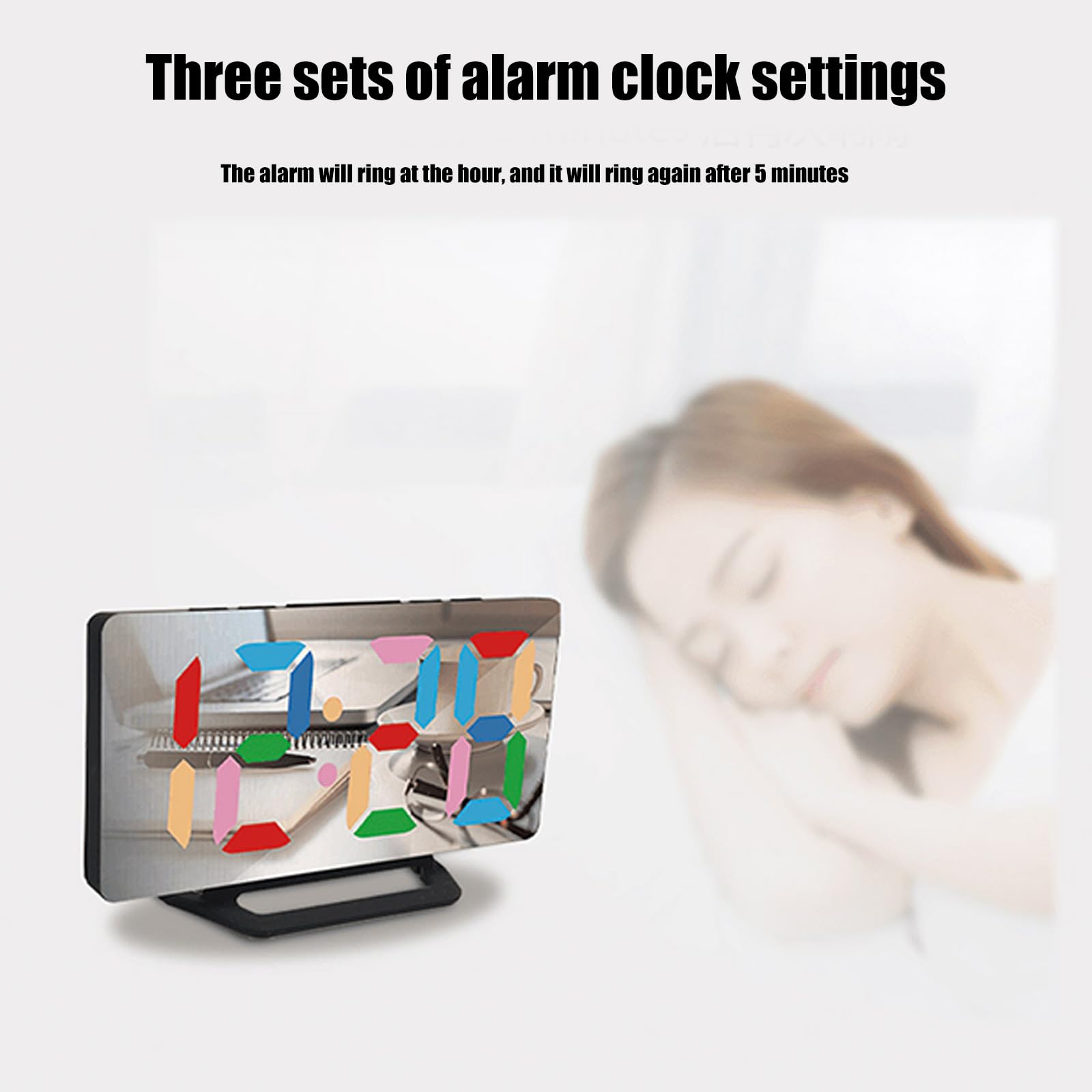 Reloj Despertador Digital con Pantalla LED con Acabado, 3625S
