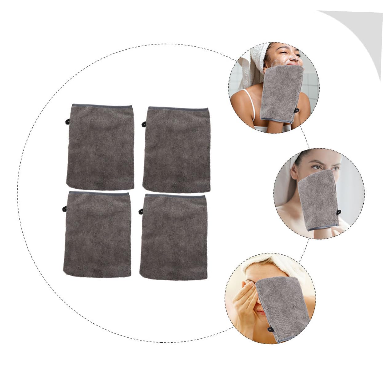 BESTYASH 3 Set Per Microfibra Muffole Comfortevoli Per Struccare Makeup E Rimuovere Accessorio Per La Della E 4 Pezzi * 3