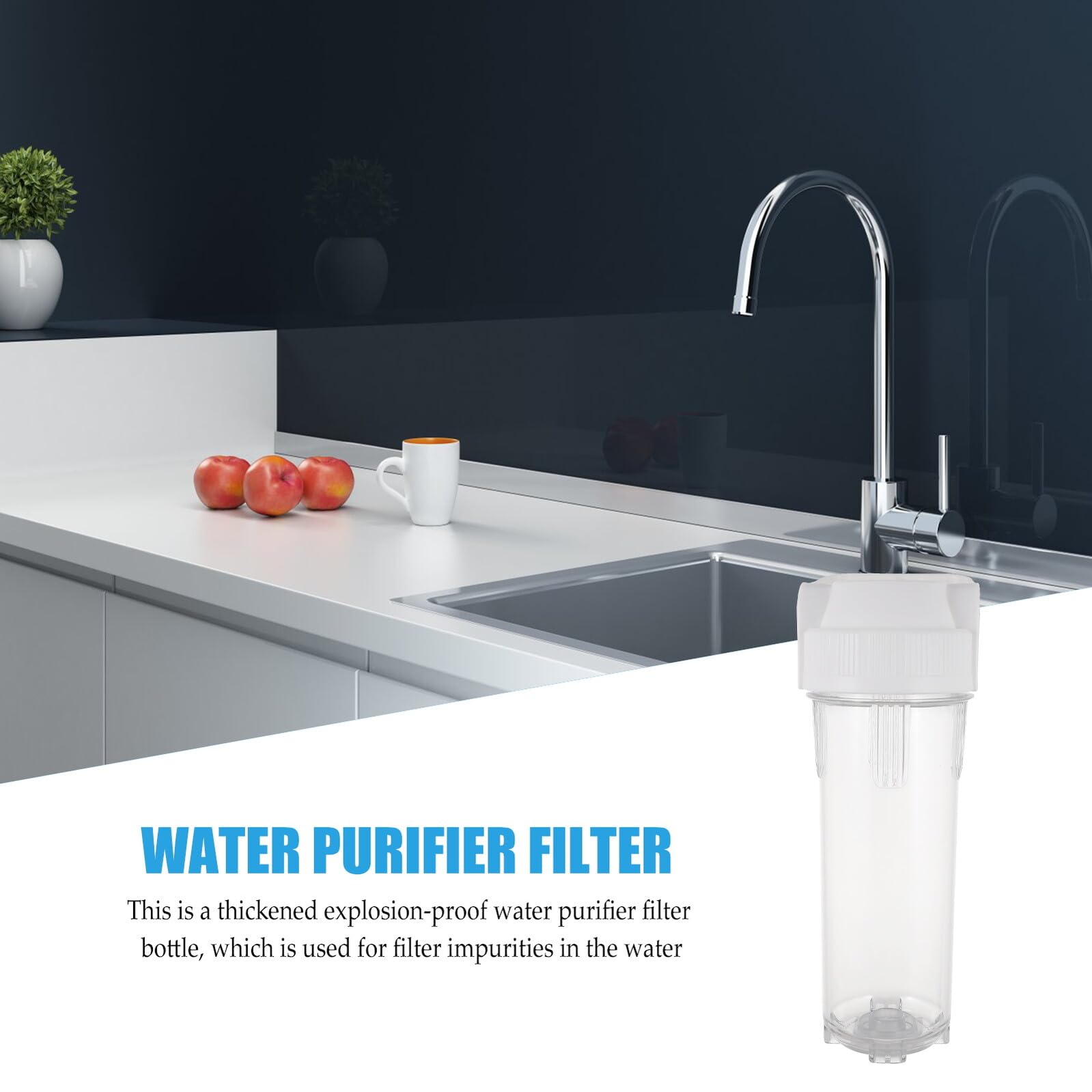 Bouteille Filtrante pour Purificateur Eau Domestique Résistante Aux Transparent Installation Facile