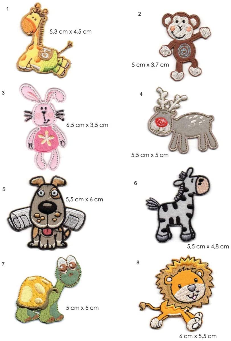 6 geborduurde patches voor het opstrijken op kleding of accessoires, voor het repareren en decoreren van schoenen, mutsen, T-shirts, rugzakken 6 geborduurde patches voor het opstrijken op kleding of accessoires, voor het repareren en decoreren van schoenen, mutsen, T-shirts, rugzakken