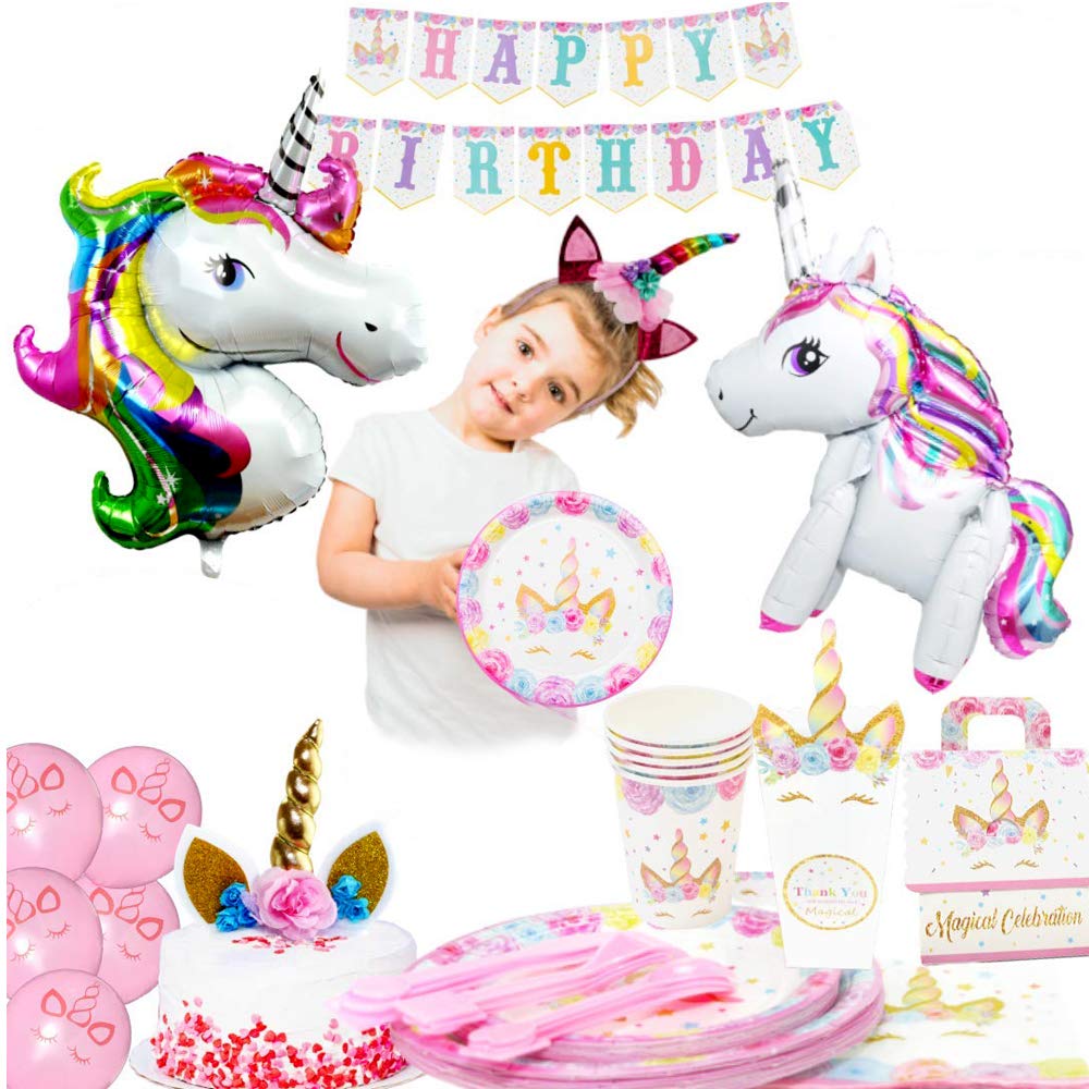 Amazon.com: Unicorn Party Supplies 197 pc Set With Unicorn Themed