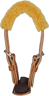 Cribbing Collar with Fleece Cover, Horse Collar, Schutz Brothers, Stainless Steel & Leather, Unique Throat Design, 1 7/8 inches x 30 inches, Black/Brown