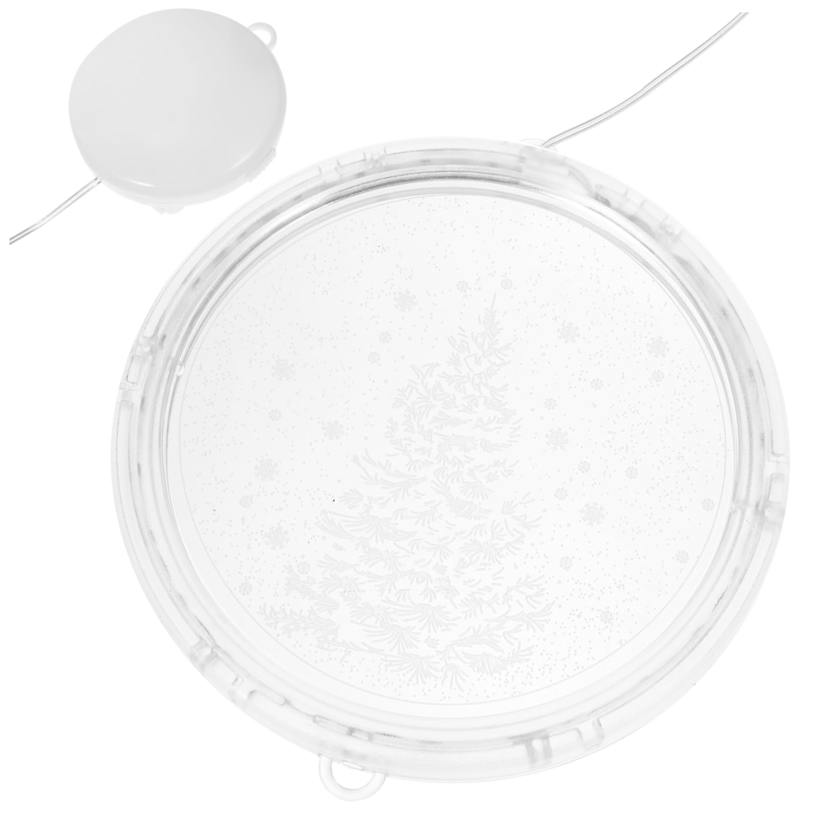 IWOWHERO 3D Suction Cup Led Christmas Lights Small White Indoor Window Decorations Holiday Party Lights for Home Decor