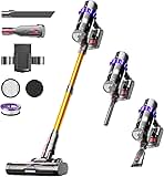 Cordless Vacuum Cleaner, 580W 48KPA 65Mins Self-Standing Vacuum Cleaners for Home, Stick Vacuum Cordless with Wall Mount Charging, LED Display, Upgraded Roller Brush for Carpet,Pet Hair,Hardwood Floor
