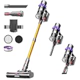 Cordless Vacuum Cleaner, 580W 48KPA 65Mins Self-Standing Vacuum Cleaners for Home, Stick Vacuum Cordless with Wall Mount Charging, LED Display, Upgraded Roller Brush for Carpet,Pet Hair,Hardwood Floor
