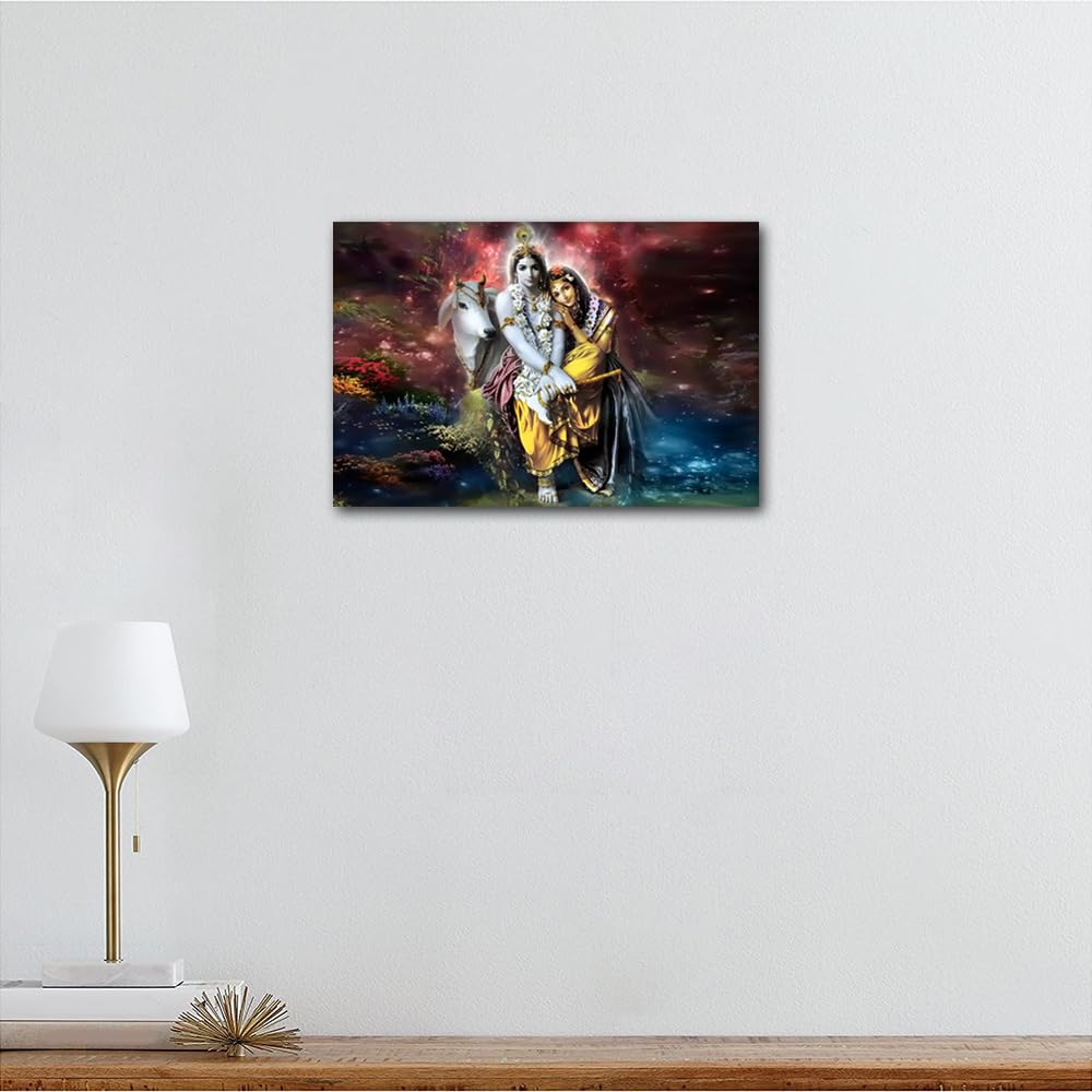 Canvas Print Wall Art Large Size India Religious Posters Prints Pictures Painting for Living Room Bedroom India Religious Culture Modern Home Decor Stretched & Framed Artwork - Image 4