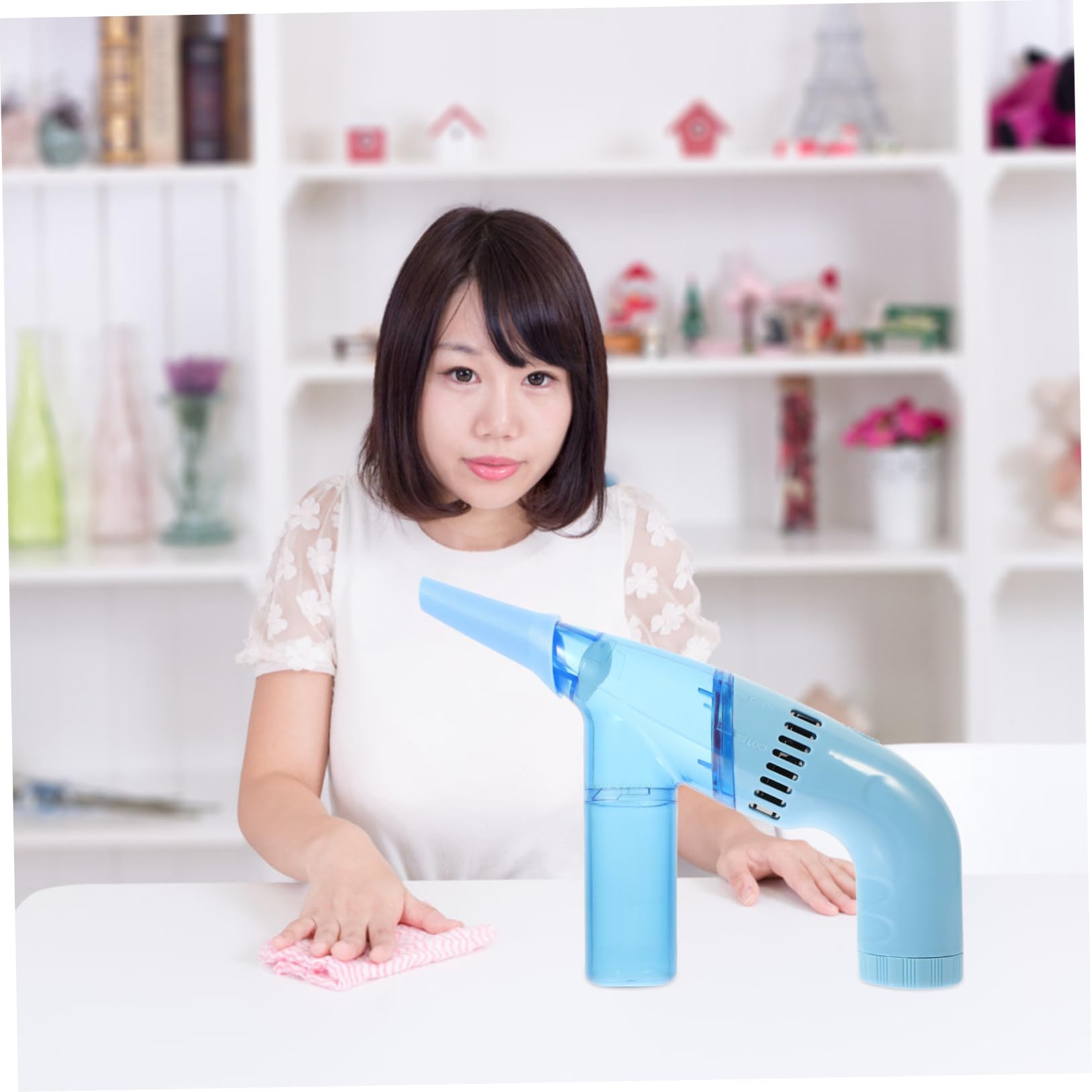 ULTECHNOVO Ergonomic Handle Bead Suction Machine Desktop Vacuum Cleaner Mini Handheld Vacuum for Home Use