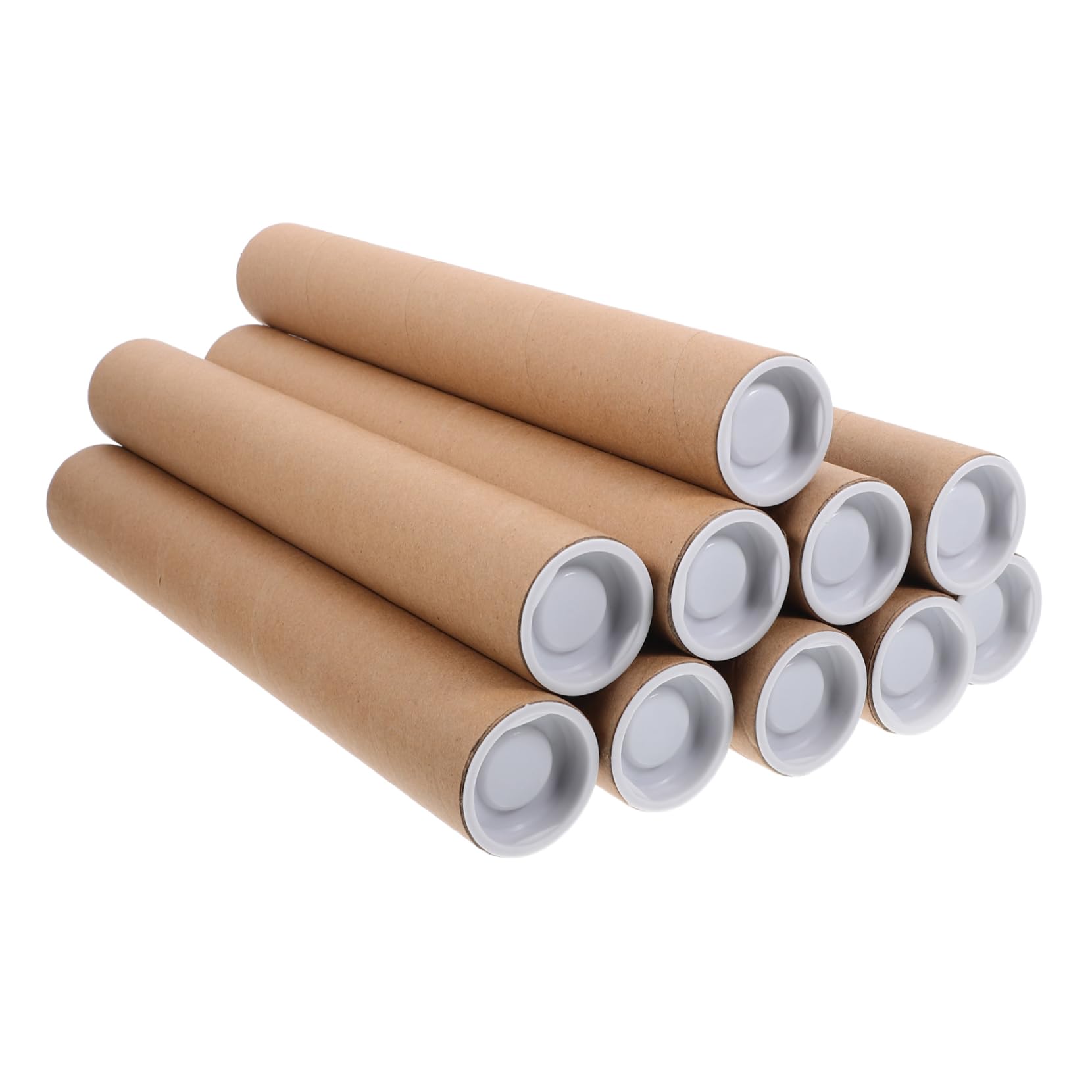 Angoily Tube D’expédition en Papier Kraft 10 Pièces pour Affiches