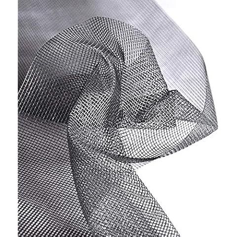 Vrgadonor Multipurpose Fiberglass Mesh Mosquito Screen Net Large Width and Invisible, Gray, 10x13ft(3x4M) Cover