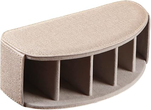 Miniatura 3 de Soporte de cuero para control remoto de TV con 5 compartimentos, organizador de escritorio para almacenamiento de TV, DVD, Blu-Ray, reproductor