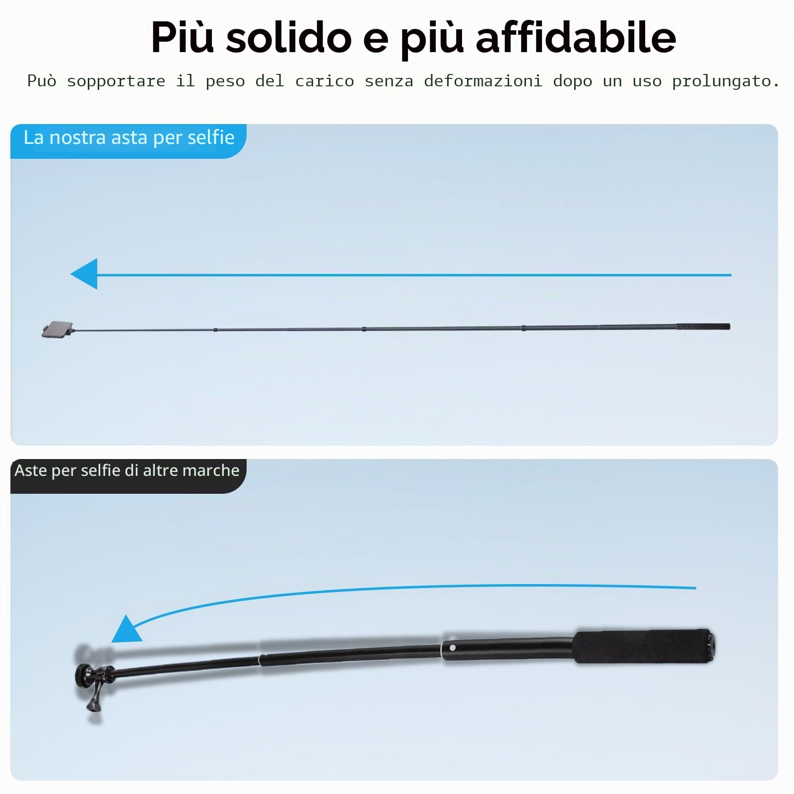 ARTCISE Bastone per selfie in fibra di carbonio da 270 cm ER270 - Asta di prolunga monopiede per fotocamera GoPro Hero, GoPro, per DJI Osmo Action, per fotocamera