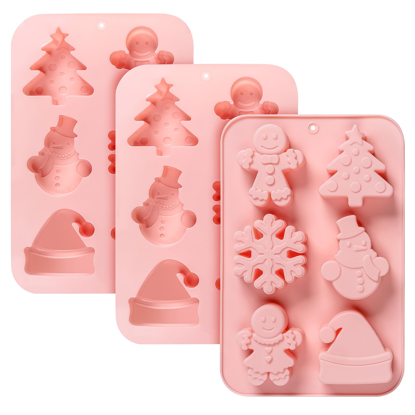 Zeepvormen siliconen Kerstmis, 2 stuks bakvorm Kerstmis, sneeuwvlokken vorm, kaarsvorm Kerstmis, zeepvormen siliconen voor keuken bakken decoratie