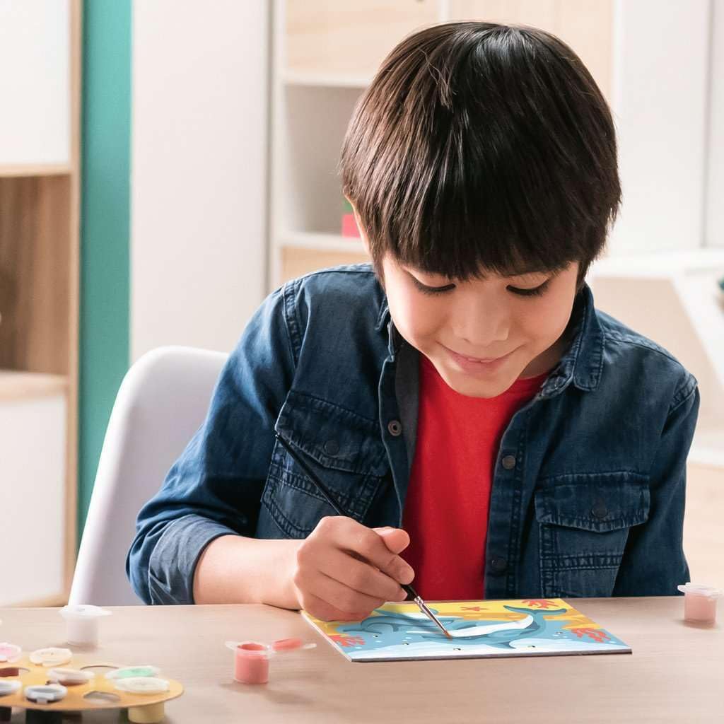 Ravensburger CreArt 12023115 Painting by Numbers for Children from 7 Years, Playful Dolphins, Glitter Stones