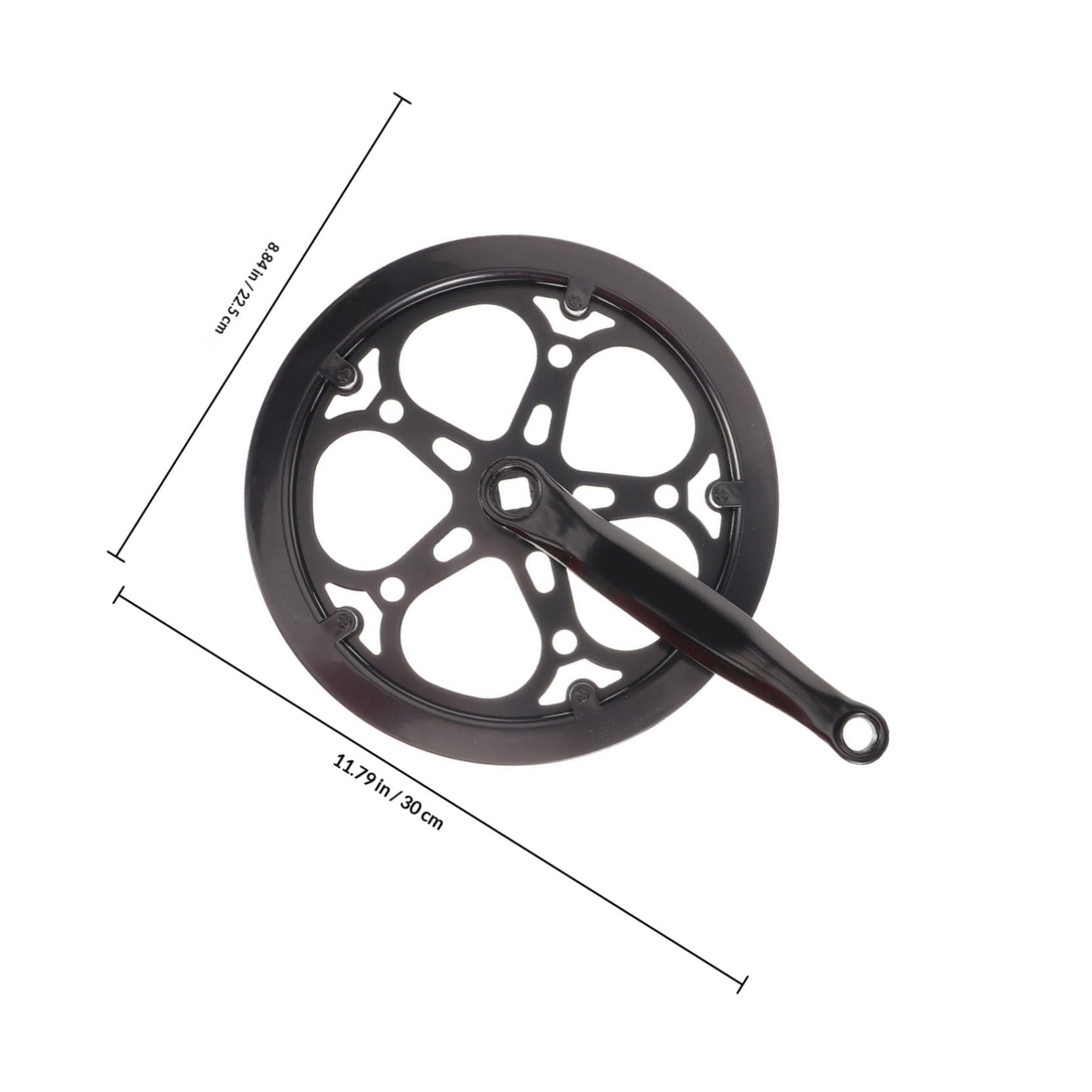 STOBAZA Guarnitura Singola Nero in Ferro per Bici Corona 52 Denti Facile da Installare, Lunghezza Pedivella 170mm, Accessorio di Ricambio per Biciclette
