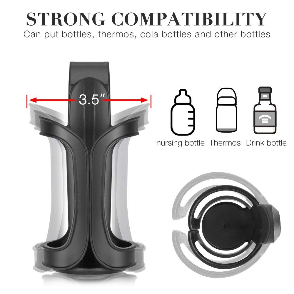 Portabottiglie da bicicletta, versione migliorata, infrangibile, leggero, per mountain bike, bici da corsa, mountain bike (Nero Rosso