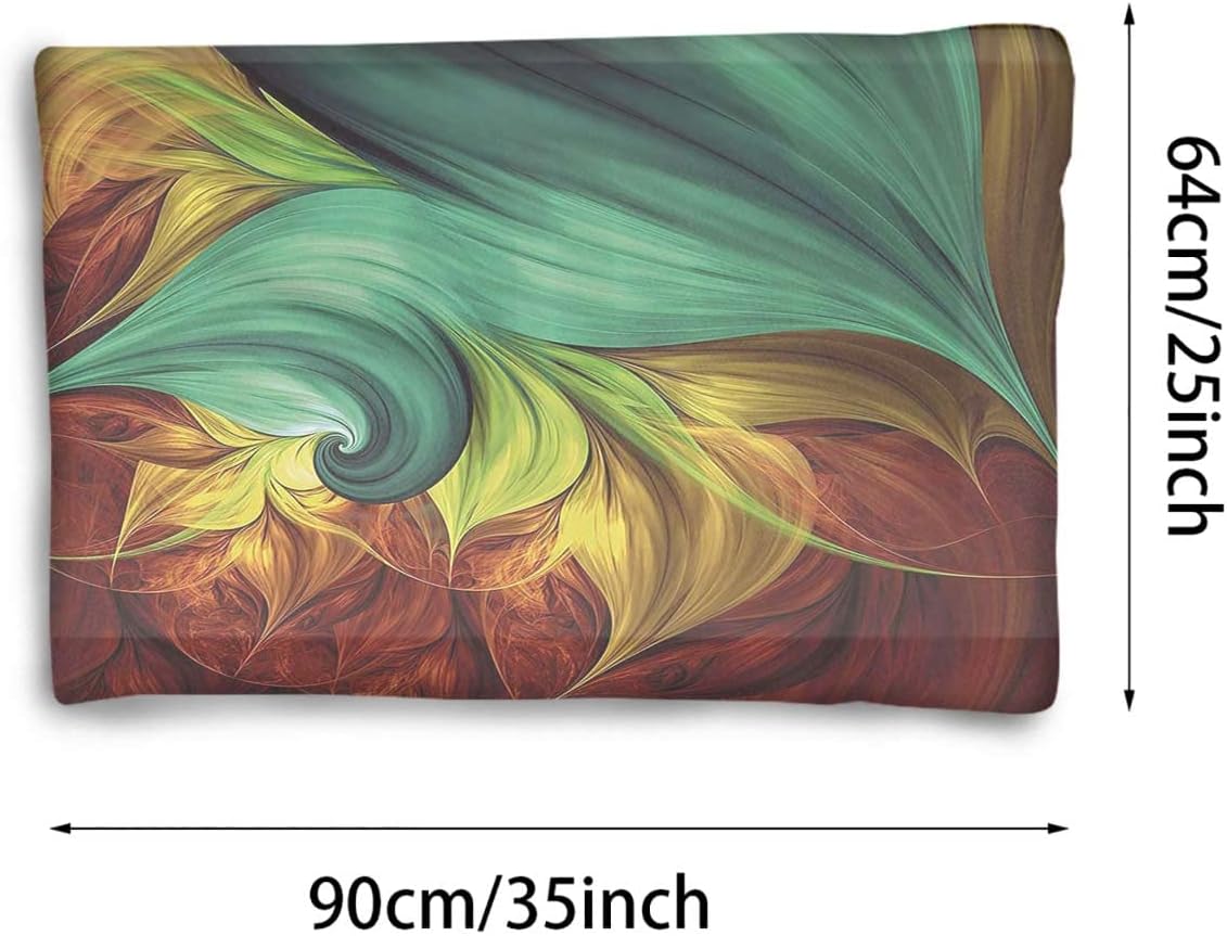 review Teal Yellow Ruby Pet Warm Mat Winter Dog Sleeping Pad Color Tones with Artistic Abstract Dynamic Soft Plush Autumn Winter Thermal Pet Bed Snooze Sleeping for Kittens Puppies Rabbits Fractal 25