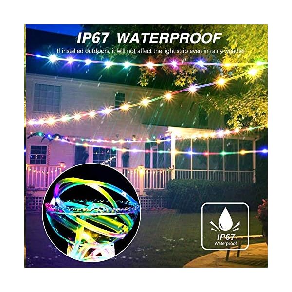 LED-Lichterkette, batteriebetrieben, 120 LEDs, 8 Modi, wasserdicht, dimmbar, Timer, mit Fernbedienung, für Garten… – Bild 3