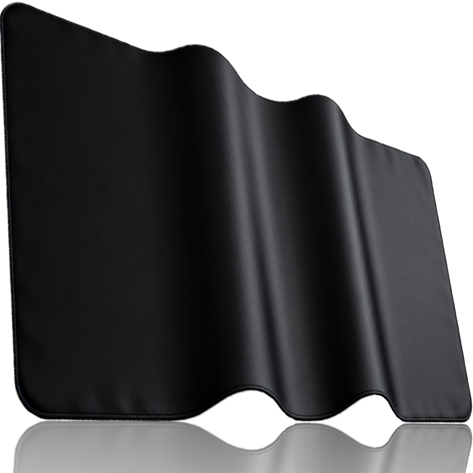 Tappetino per mouse da gioco XXL (80 x 40 cm), extra large, antiscivolo, superficie liscia, tappetino per mouse per giocatori, PC, ufficio, tastiera e mouse, nero