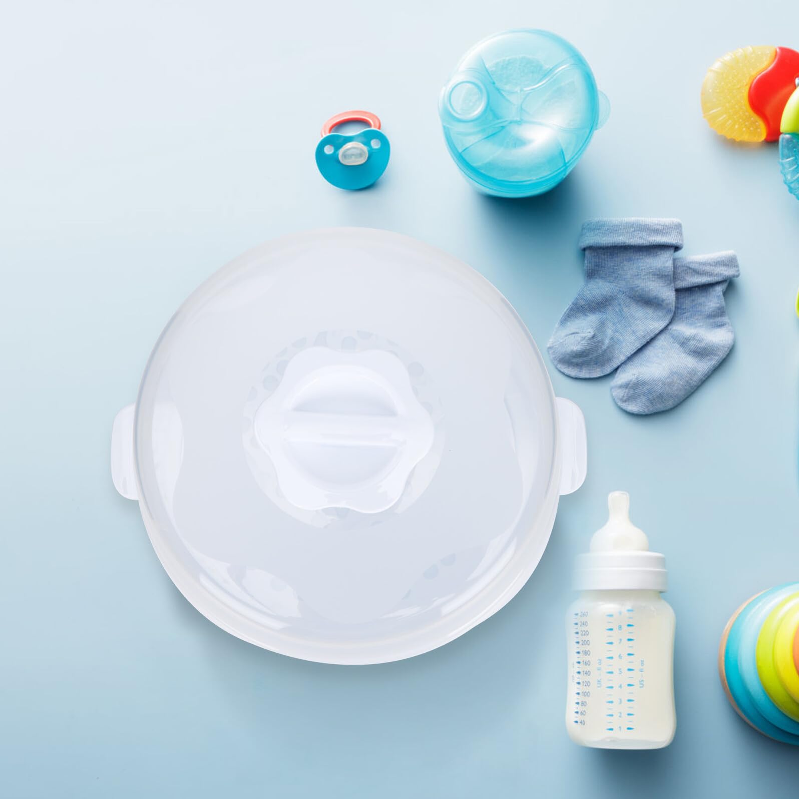 Caja Esterilizadora Blanco de Biberones para Microondas, Pp