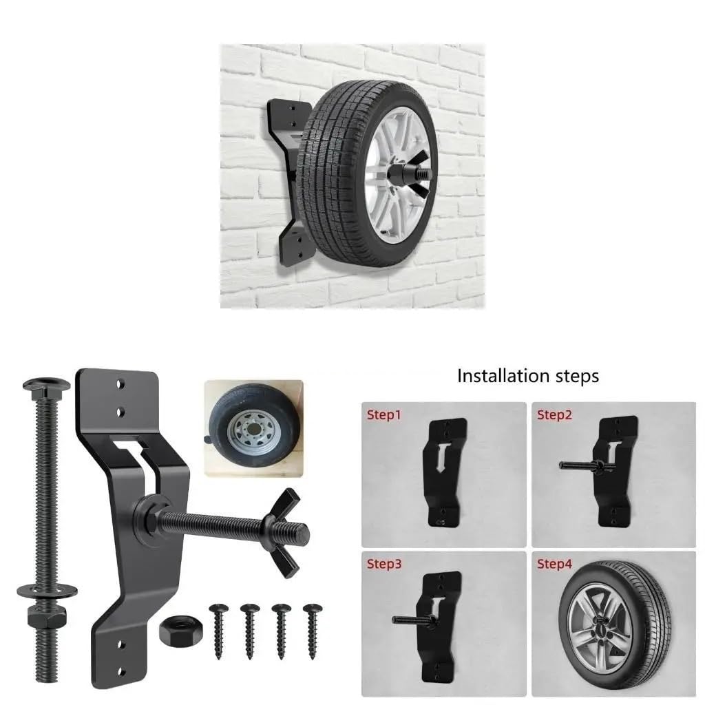 Soporte de Pared para portaequipajes de llanta de Repuesto de Remolque N5KD, Resistente al óxido, Accesorio Apto para Camiones Porta-Llantas Soporto para llanta
