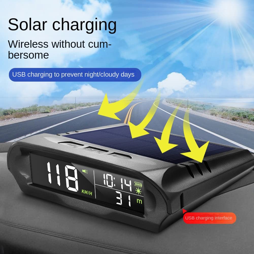 1 Set Universal HUD X 98 Car Solar Digital Meter GPS Tachimetro Allarme velocità Eccessiva Distanza Altitudine Up Display Tempo Auto Solare Altitudine Temperatura Allarme velocità