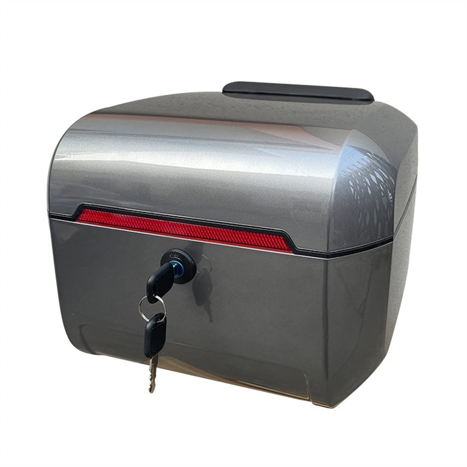 Holgve Dark Grey Motorbike Scooter Trunk Top Box,Multifunctional Motorcycle Top Case, Luggage Helmet Storage Box,Universal Moped/Scooter Tour Tail Box, With Ergonomic Backrest (Color : )