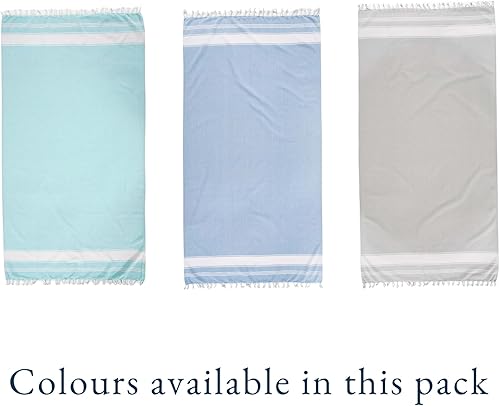 Miniatura 2 de Toalla de playa 100% algodón con bolsa de playa, 6 toallas de playa de gran tamaño, 39 x 71 pulgadas, toalla de playa de gran tamaño, toalla de