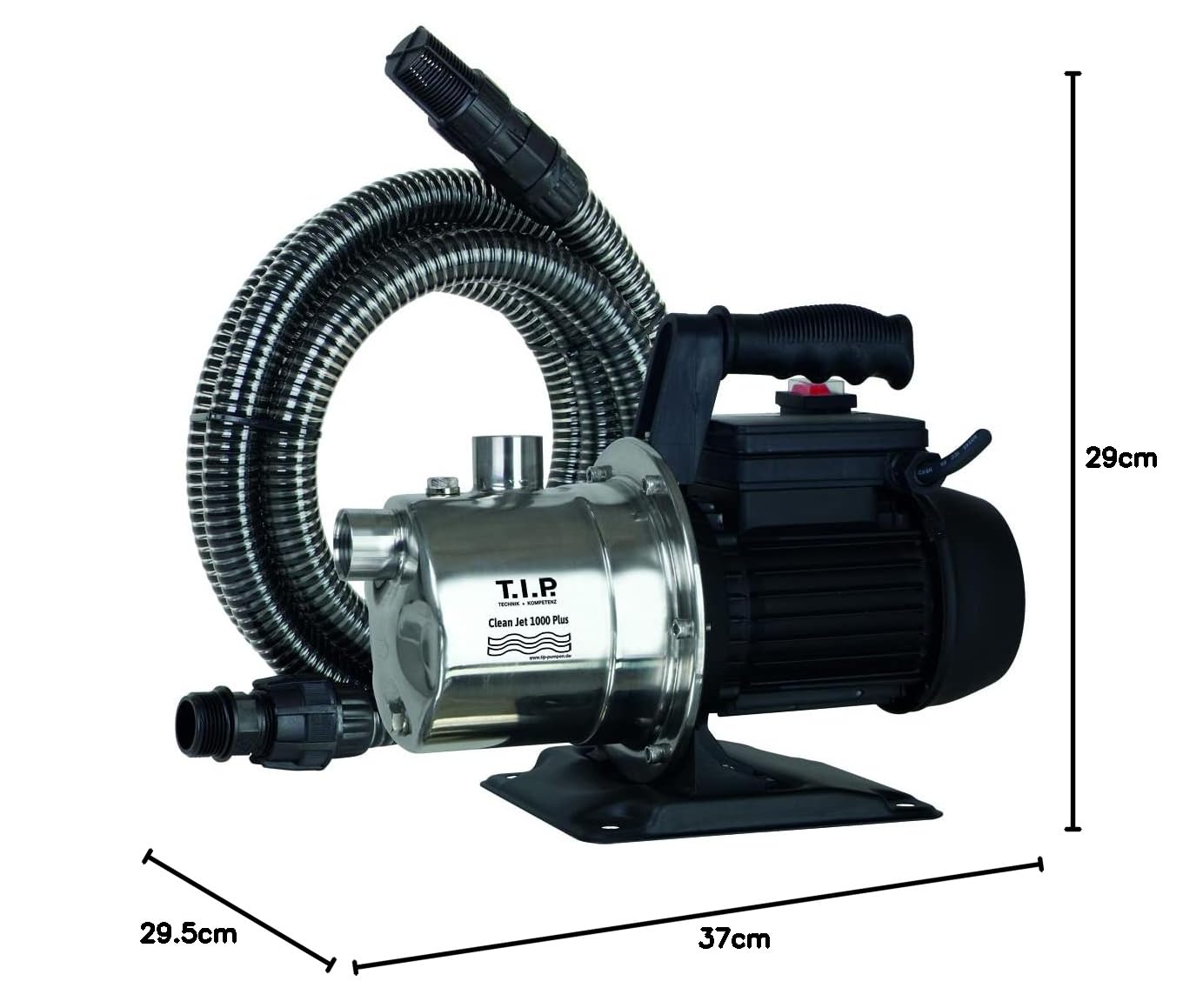 T.I.P. 30094, Pompa da giardino Cleanjet 1000 Plus, con set di accessori