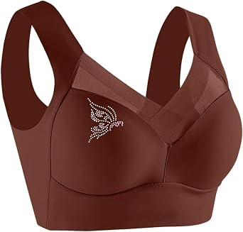 Seamless Bras for Women Plus Size Wirefree Support Bra Everyday Bras No Underwire Comfortable Wireless Padded Bras