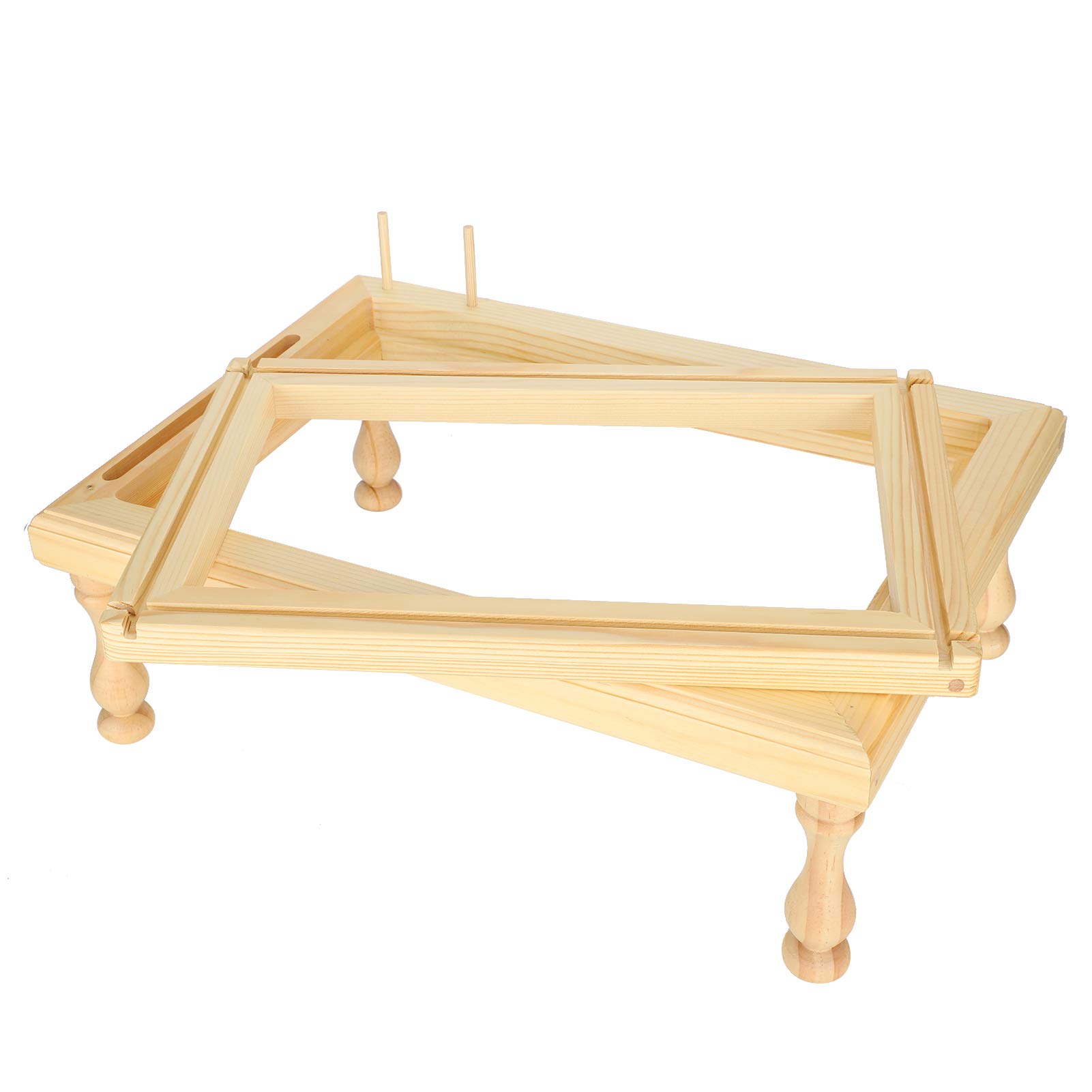 Verstelbaar houten kruissteekframe voor borduren en naaien. Veelzijdige schoot- en tafelstandaard voor handwerk en handwerk