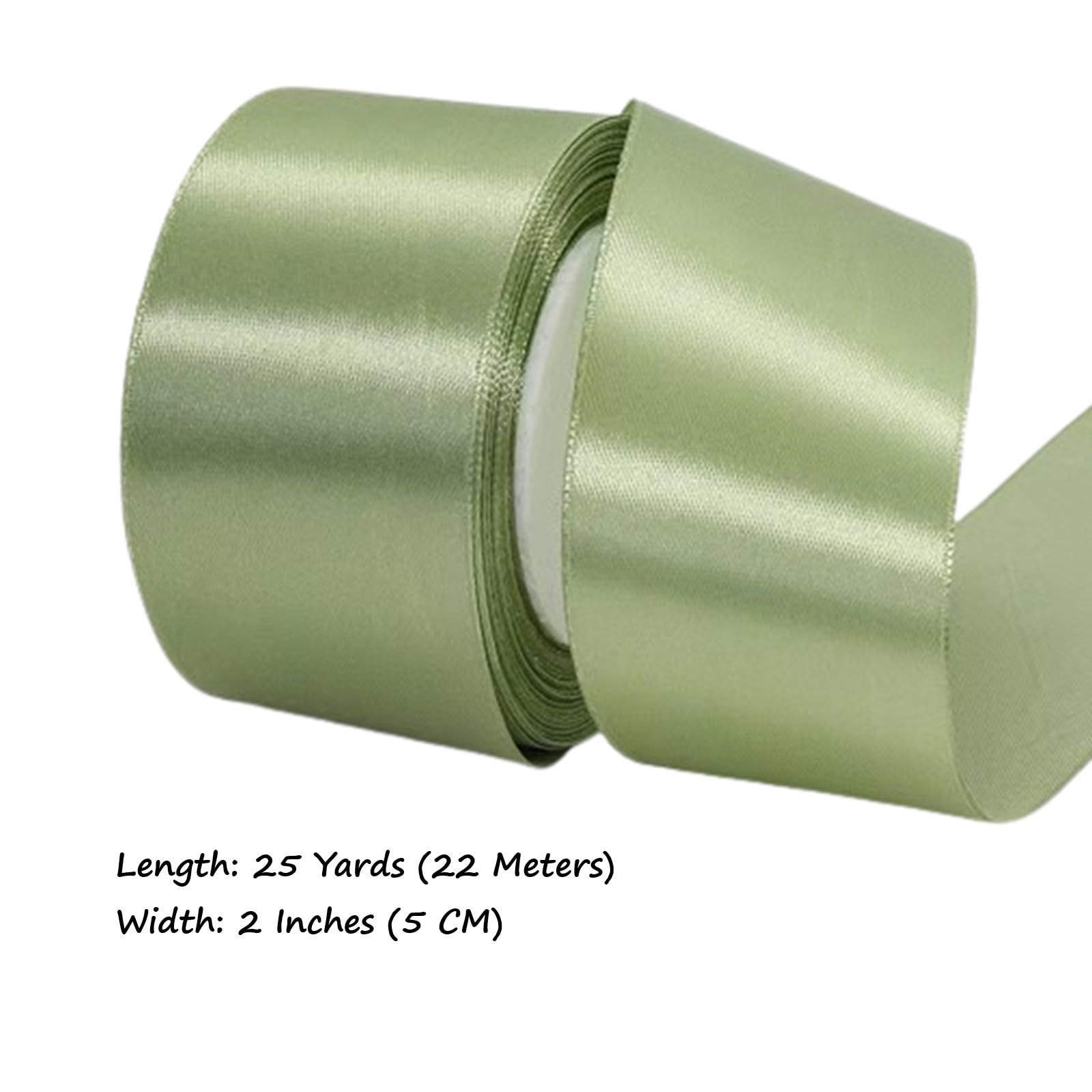 20mm X 22M Ruban Satin, Ruban Cadeau Rouge Et Vert, Ruban En Tissu Décoration Pour Mariage Noël