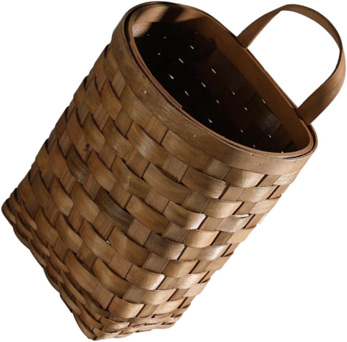 STOBAZA 2pcs Woven Wall Hanging Baskets Flower Wall Decor Modern Farmhouse Kitchen Storage