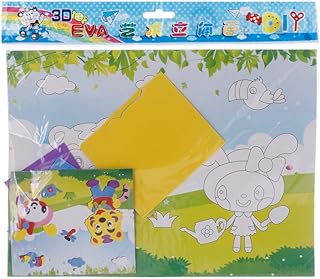 لعبة بازل اسفنجية ثلاثية الأبعاد وستيكر يدوي للأطفال بعمر من 3 إلى 5 سنوات من واي واي:024 ثري ايه، قطعتين، متعددة الألوان