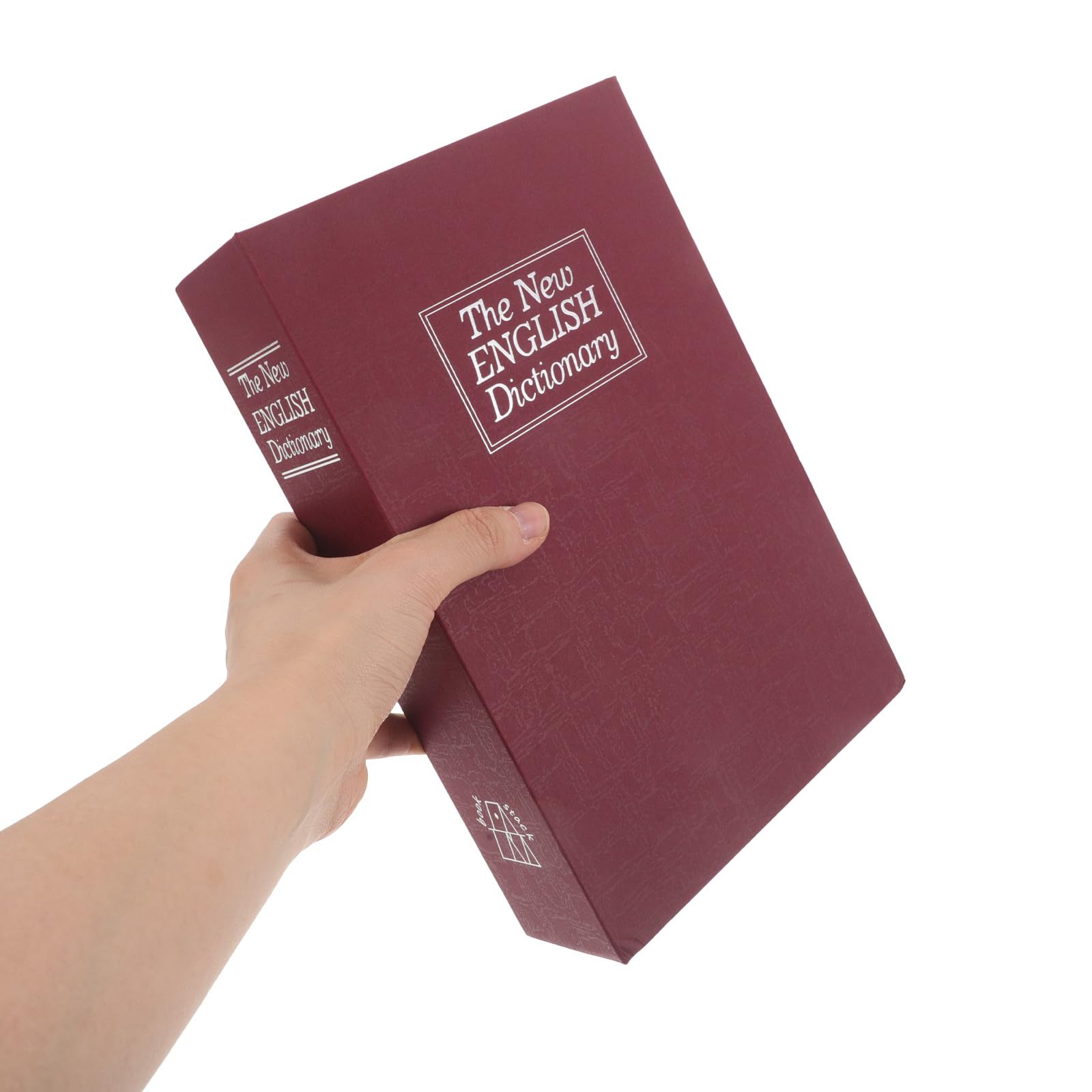 SHINEOFI Roter Buchsafe in Buchform mit Zahlenschloss aus Edelstahl und Papier Abschließbarer Tresor für Büro und Studentenwohnheim zur Sicheren Aufbewahrung