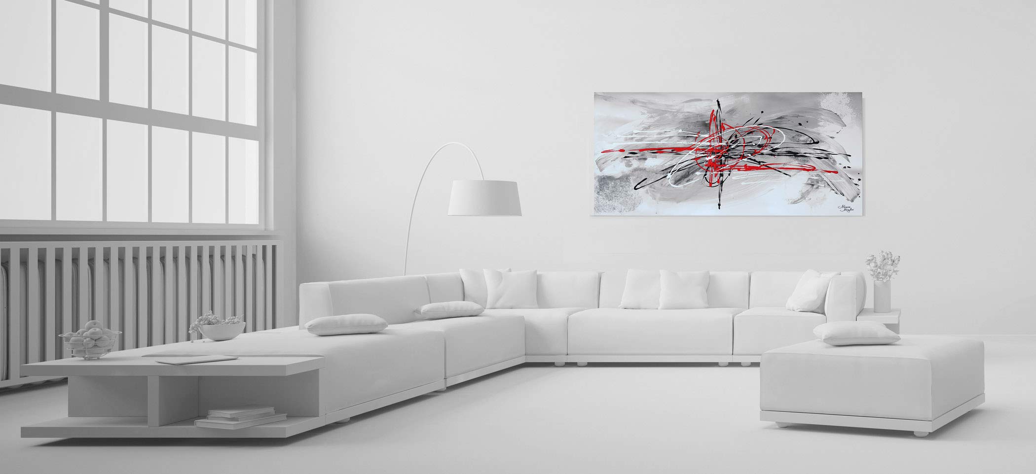Handgemaltes Acrylbild „Liebe“ 140x70 Cm – Großes Kunstwerk Für Wohnzimmer, Abstrakt & Farbenfroh