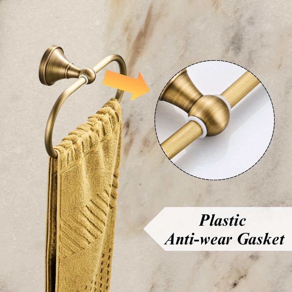 Toallero de mano montado en la pared, de latón, simple, resistente, para baño, cocina, inodoro