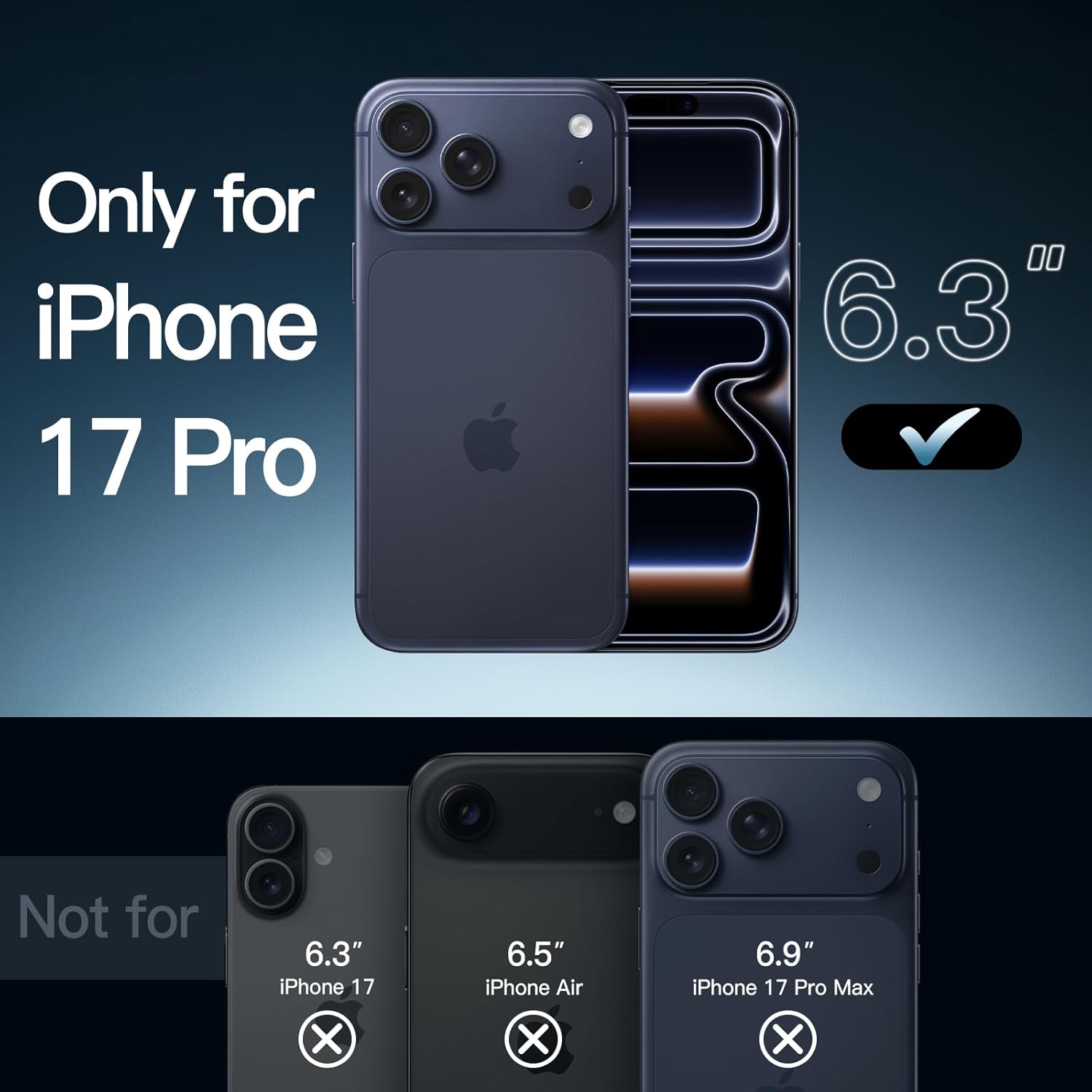 JETech Magnetic Case for iPhone 17 Pro 6.3-Inch Compatible with MagSafe, Shockproof Phone Bumper Cover, Anti-Scratch Clear Back (Black) - Image 2