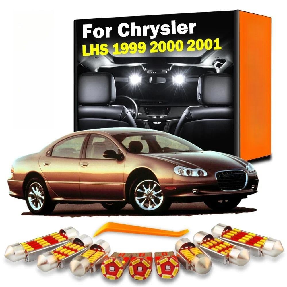 Kit de 15 Luces LED para Lectura de mapas Interiores de Maletero, para Chrysler LHS 1999 2000 2001, Accesorios para Bombillas de vehículos