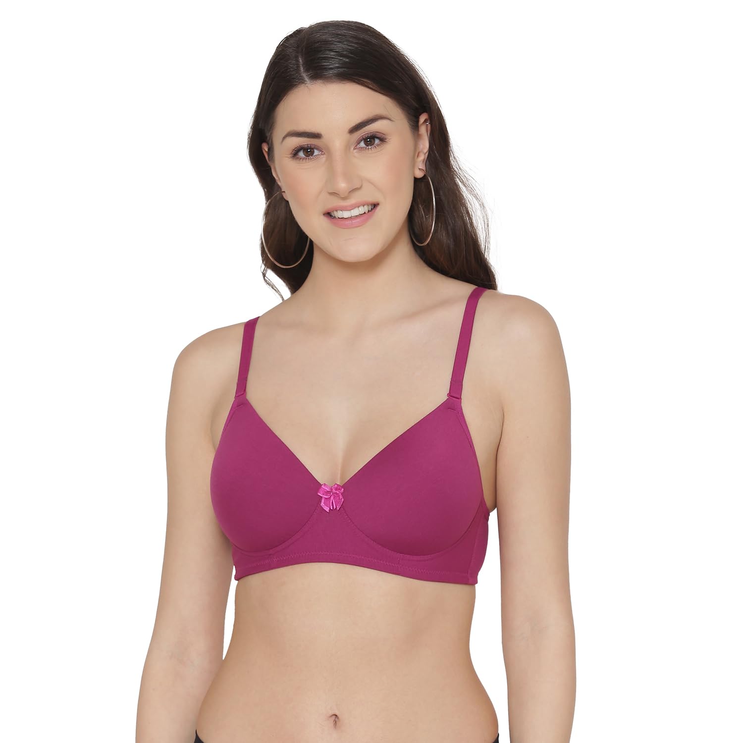 tweens Lite Wite - Lightly Padded Cotton Lycra Bra (Plus Size) - Wirefee, Full Coverage, Multiway Straps Seamless Bra-picture-7