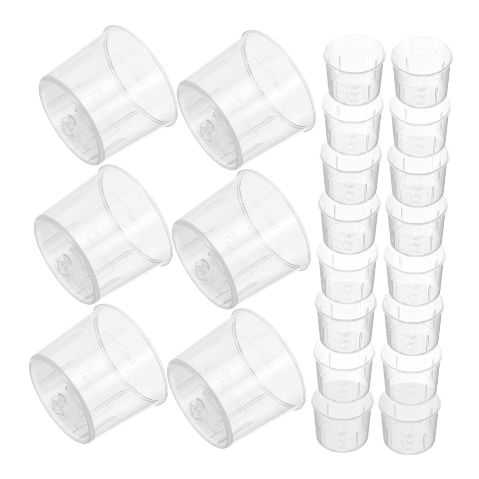 GLEAVI 300 Pièces Petite tasse à mesurer en plastique verre mesureur cuisine verre mesureur plastique Tasse mesure cuisine outils de mesure de liquides tasses de laboratoire Réutilisable