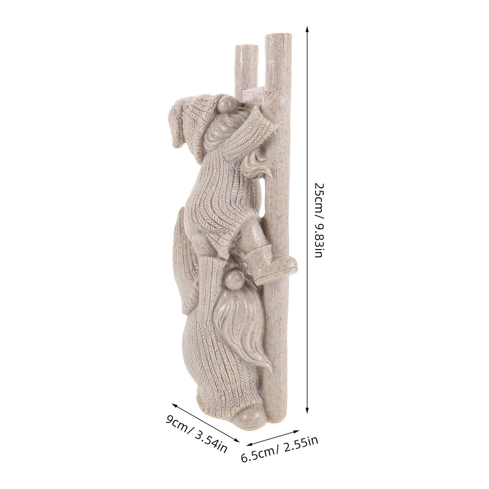 Homoyoyo Statue de GNOME de Jardin en Résine Résistante aux Intempéries Figurine Murale D’Homme Grimpant Compacte Décoration Extérieure pour Patio Balcon et Espace Vert